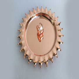 Modern Copper Round Plated Serveware