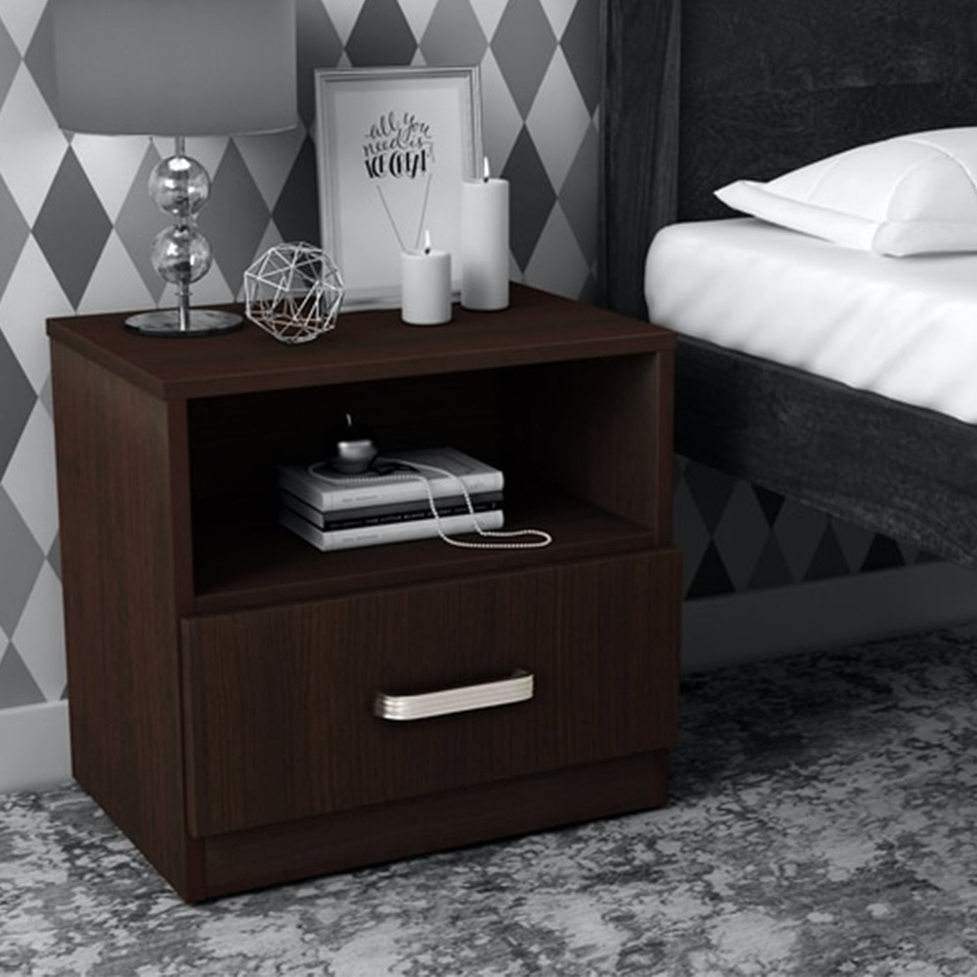 Luxury & Modern Brown Bedside Table