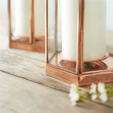 Hexagonal Copper Art Deco Lantern